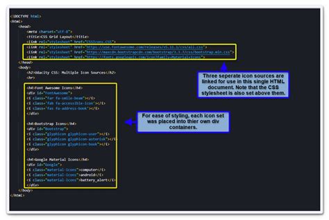 Icon Tag HTML Example に対する画像結果