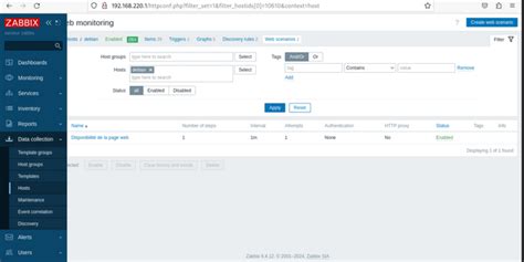 Toradh íomhá ar Zabbix Auto Ceate