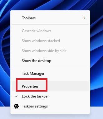 Image result for Taskbar Properties Windows 11