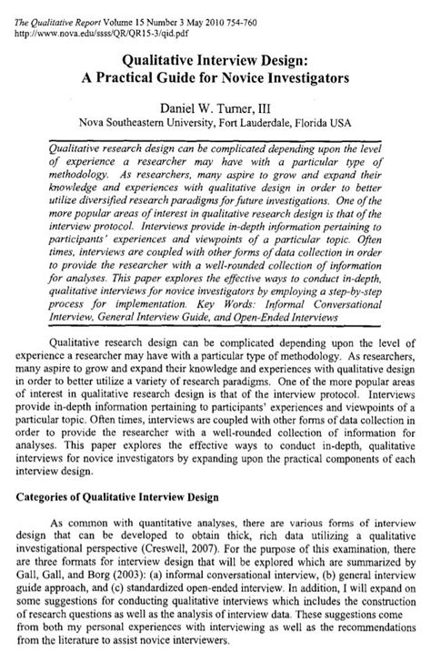 Toradh íomhá ar Qualitative Interview Examples of Projects