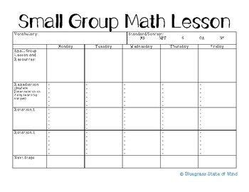 Image result for Guided Math Lesson Template