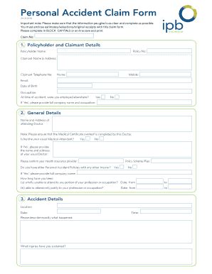 Image result for Accident Claim Form