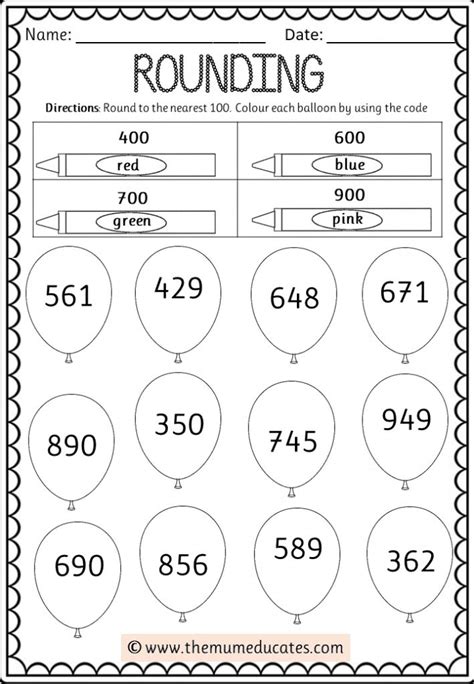 Image result for 3rd Grade Math Worksheets Rounding