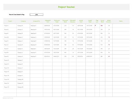 Image result for Printable Project Tracker