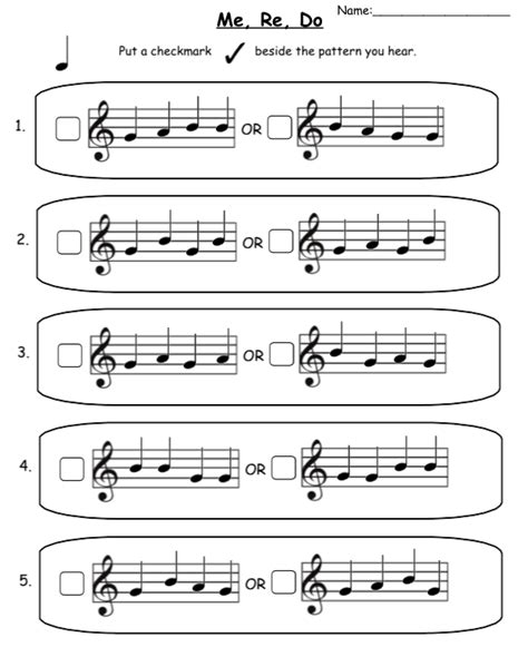 Afbeeldingsresultaten voor Melodic Pattern Worksheet