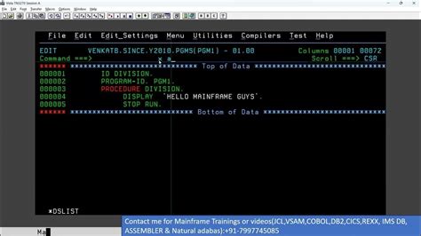 Mainframe File に対する画像結果