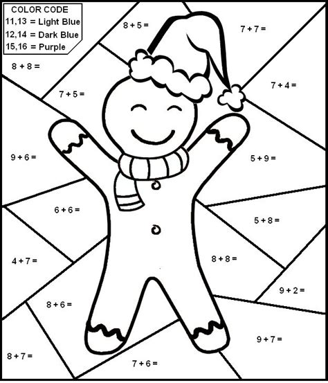Image result for Merry Christmas Coloring Pages Math