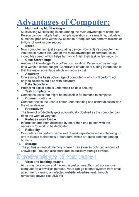 Image result for Advantages of Computer