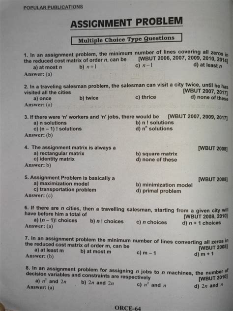 Image result for Assignment Problem Example