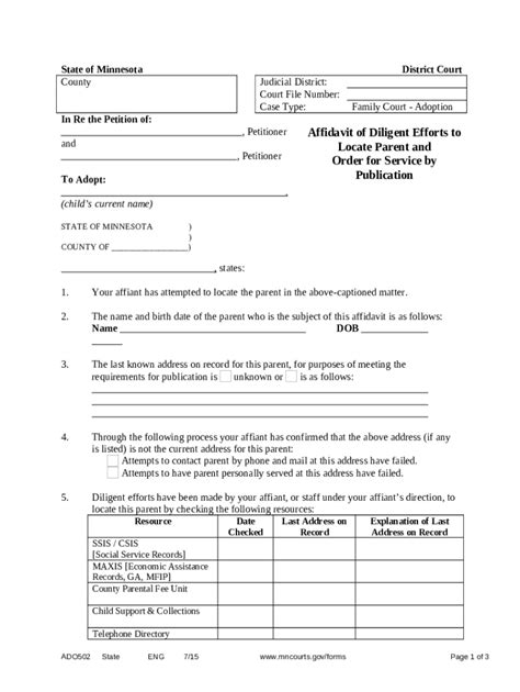 Image result for MN Court Forms