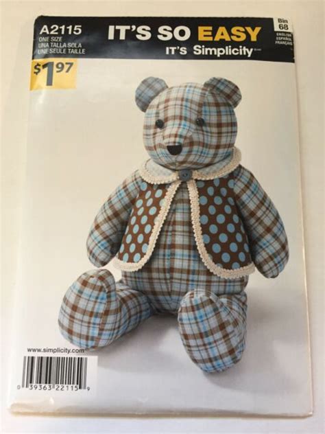 Image result for Memory Bear Patterns Free Simplicity A2115