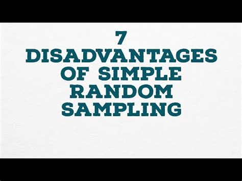 Image result for Simple Random Sampling Disadvantages