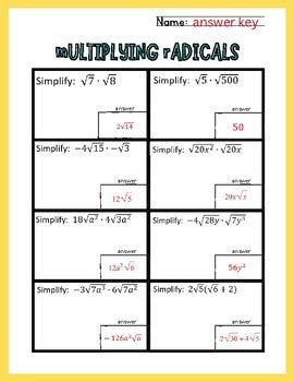 Image result for Multiplying Radicals
