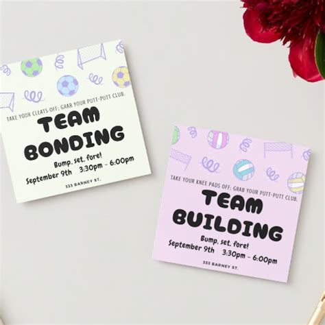 Image result for Team Bonding Activity Invitation Template