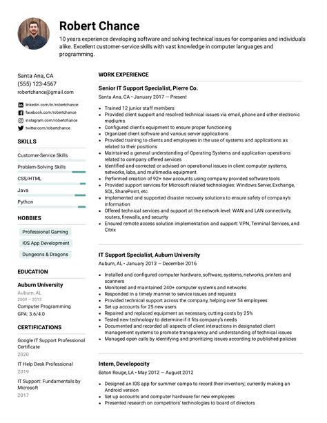 Toradh íomhá ar Workeday Support Resume Example