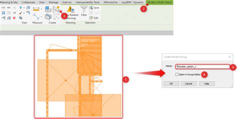 Toradh íomhá ar Create Group in Revit