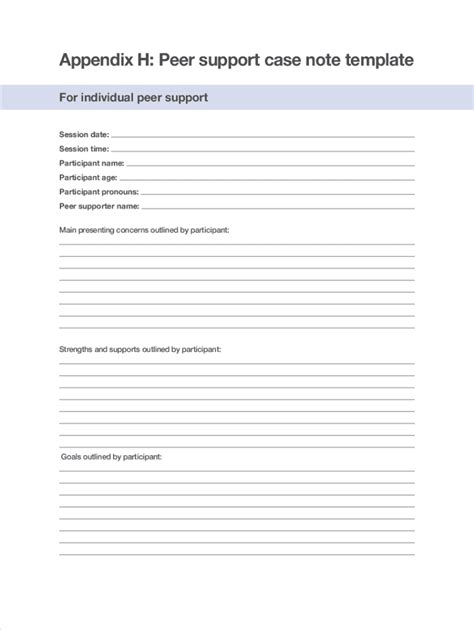 Toradh íomhá ar Peer Support Progress Note Examples