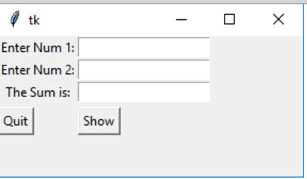 Numeric Entry Box Python Tkinter に対する画像結果