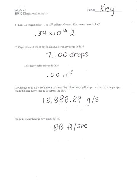 Image result for Dimensional Analysis Math Problems