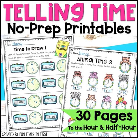 Image result for Printable Time Worksheets First Grade