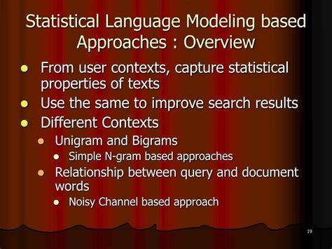 Statistical Language Modeling に対する画像結果