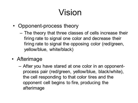 Image result for Opponent Process Theory Vision Reflect