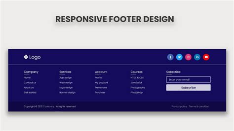 Image result for Footer Design HTML/CSS CodePen
