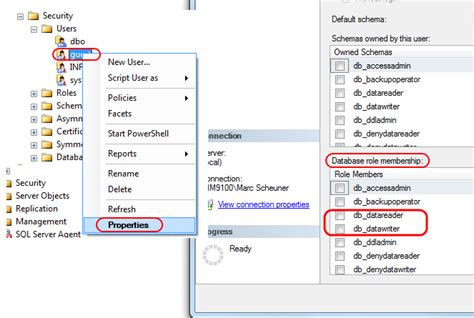 Toradh íomhá ar Grant User to Create Schema SQL Server