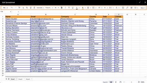 Image result for Spreadsheet Table Example