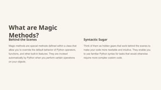 Afbeeldingsresultaten voor Magic Methods in Python Life