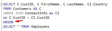 Afbeeldingsresultaten voor Union in SQL Server