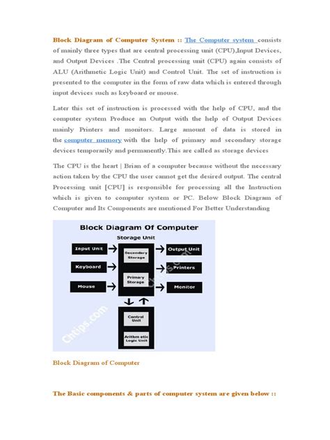 Image result for Computer System Block Diagram Input Devices