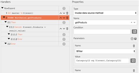 Master-Detail SQL に対する画像結果