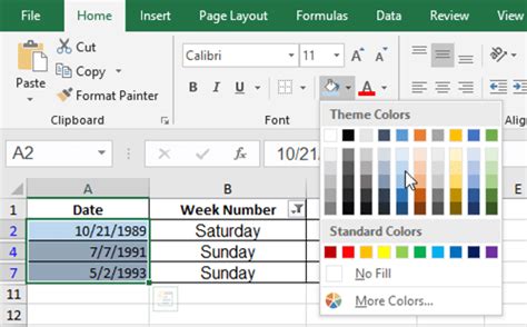 Image result for Excel Color Days