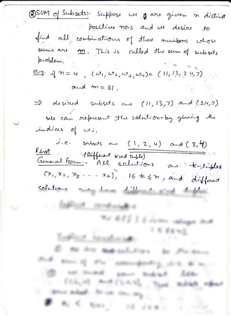 Image result for Sum of Subsets InDesign Algorithms and Analysis