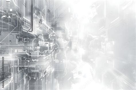 Toradh íomhá ar Science and Technology Background White Pattern