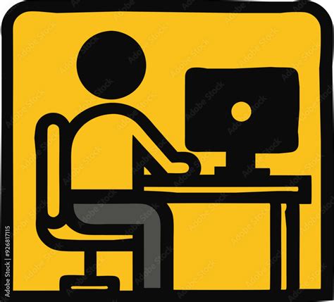 Person at Computer Checking Data Icon に対する画像結果