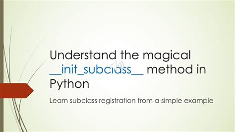 How to Make a Subclass in Python に対する画像結果