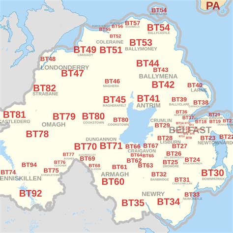 Image result for BT Postcode Area