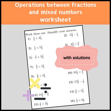 Toradh íomhá ar Adding Fractions with Mixed Numbers Worksheet