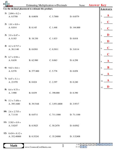 Decimal Worksheets - Worksheets Library