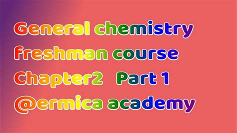 Image result for General Chemistry Freshman Course Module PDF
