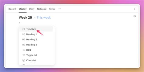 Notepad Weekly Note Template に対する画像結果
