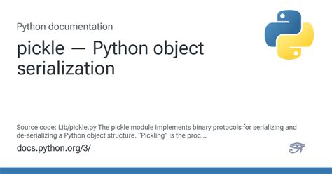 Image result for Pickle Dump Python