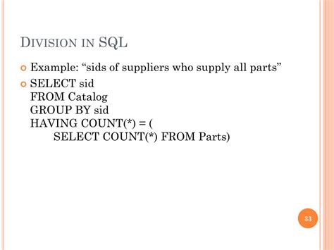 Image result for Divide Operation in SQL