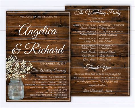 Image result for Rustic Wedding Program Background