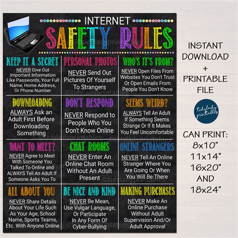 Computer Safety Rules Poster に対する画像結果