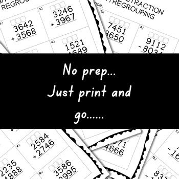 Image result for 4 Digit Algorithm Adition and Subtraction Worksheets