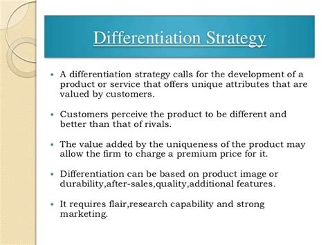 Image result for Differentiation Strategy Define
