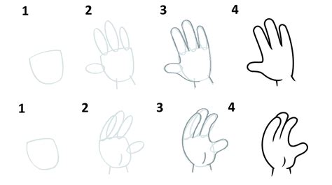 How To Draw Cartoon Hands - Tutorial